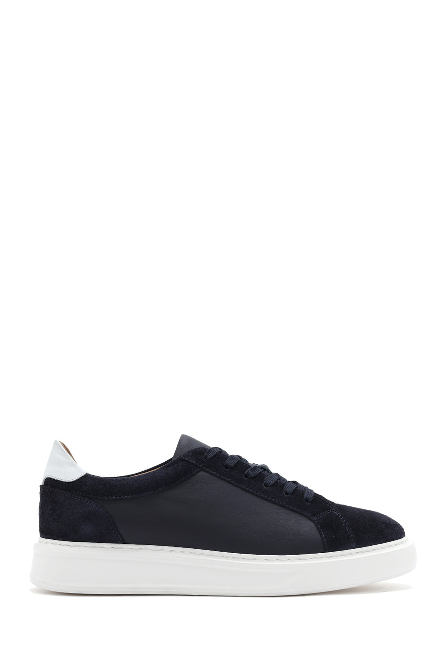 Erkek Lacivert Bağcıklı Deri Sneaker 26SFD613014 | Derimod