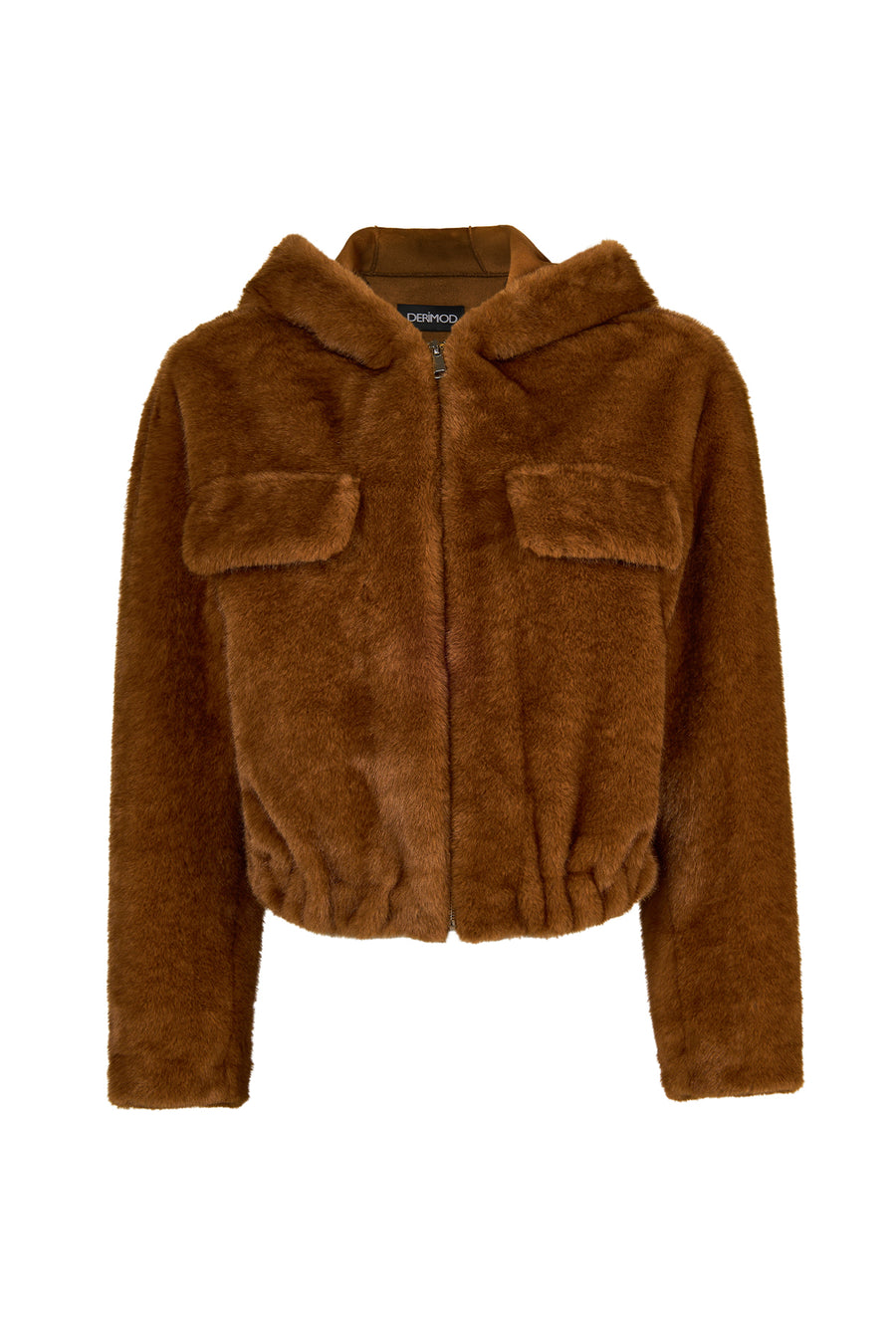 Arosa Kadın Camel Kapüşonlu Oversize Teddy Mont 26WGP5649FF | Derimod