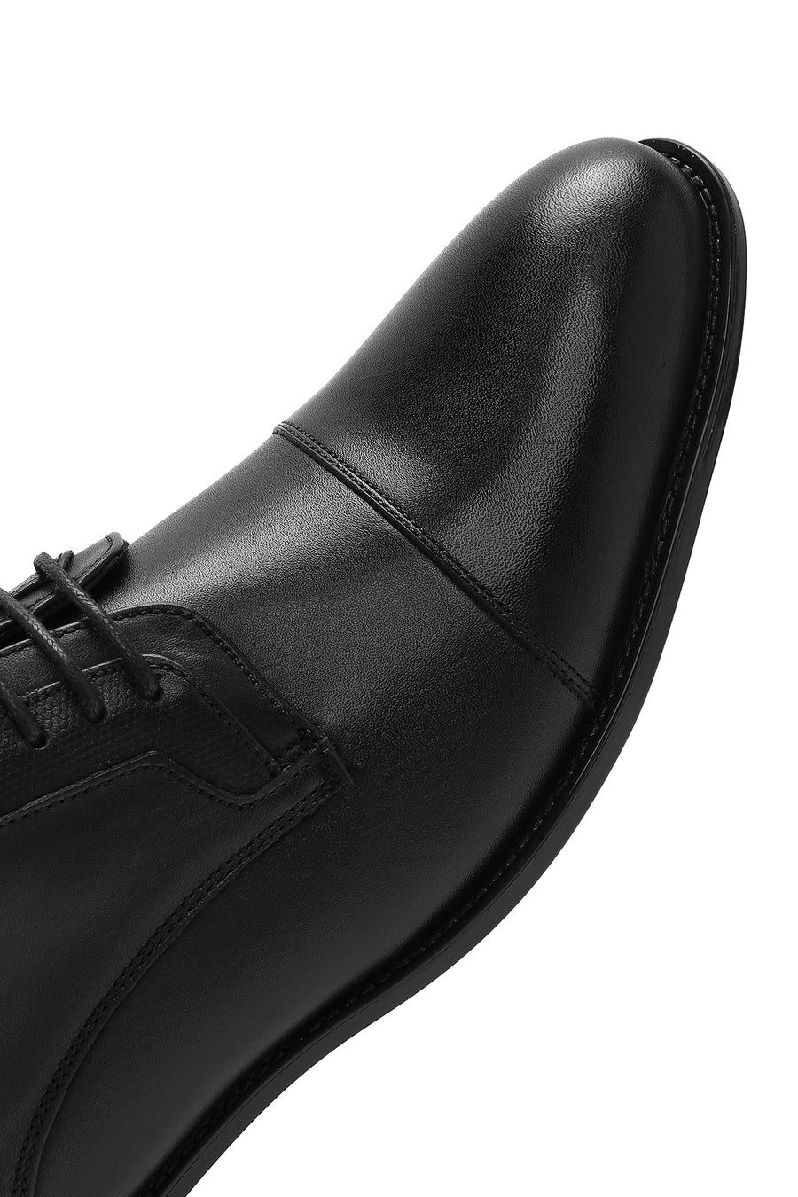 Men's Black Laced Leather Classic Shoes