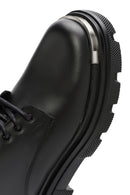 
Men's Black Lace-Up Zippered Leather Combat Boot
 | Derimod