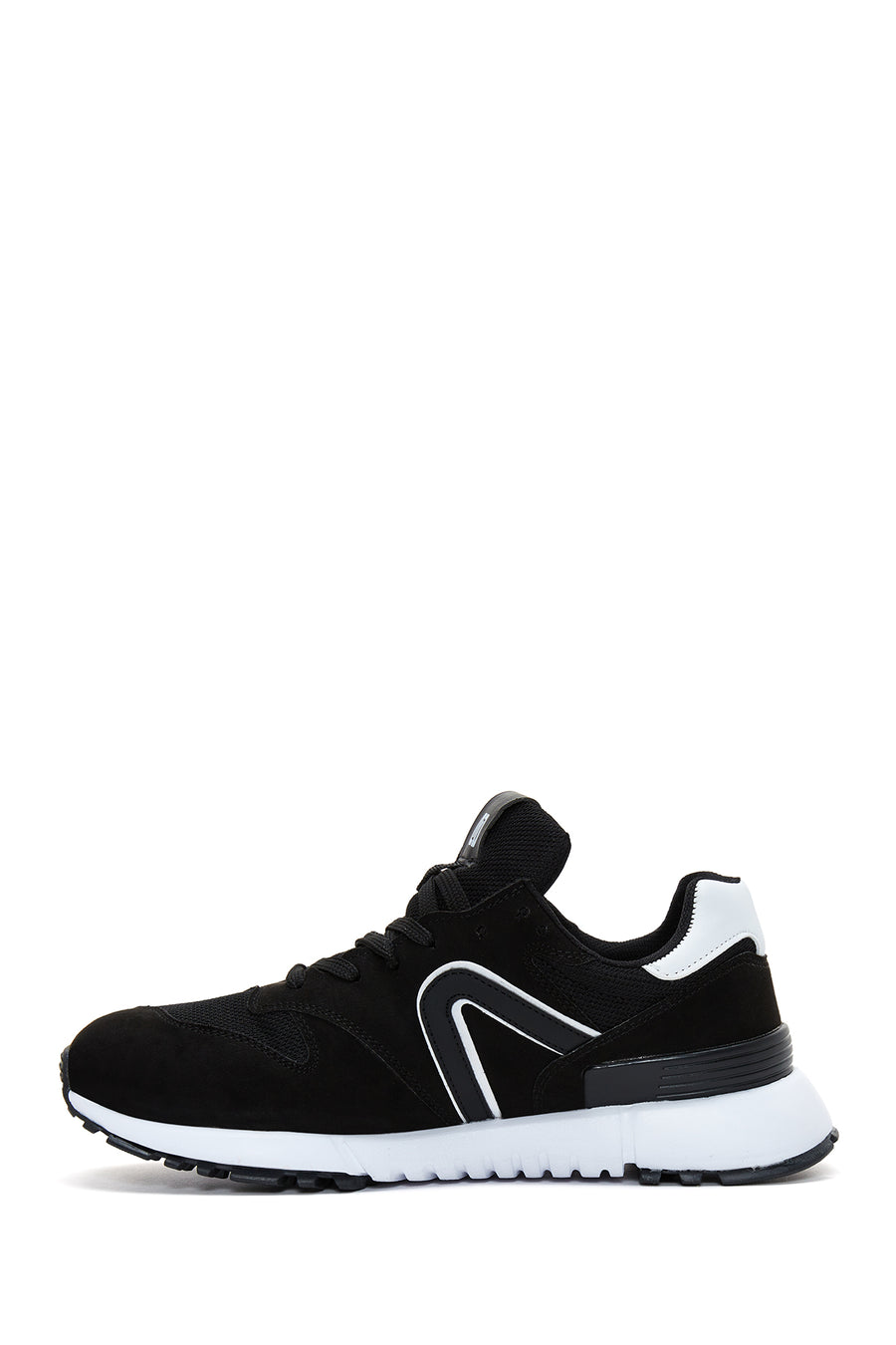 Men's Black Suede Leather Sneaker