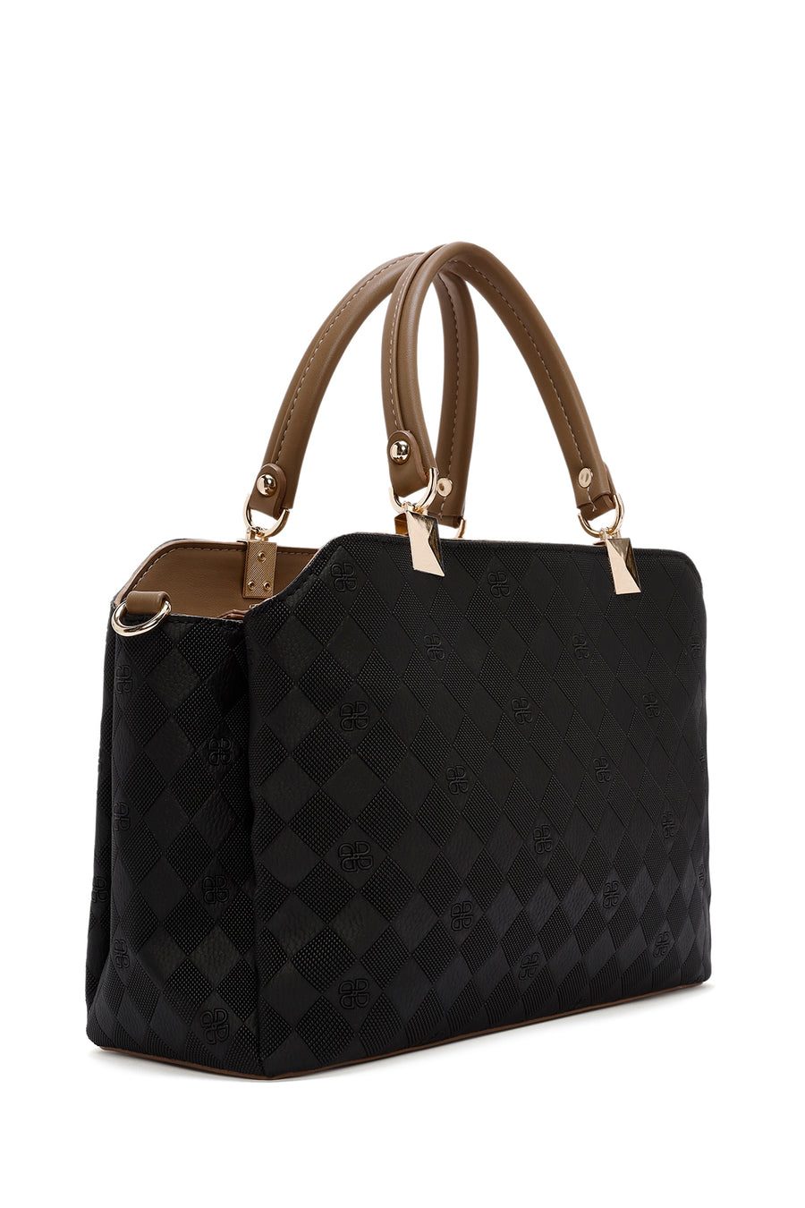Women's Black Long Strap Printed Shoulder Bag