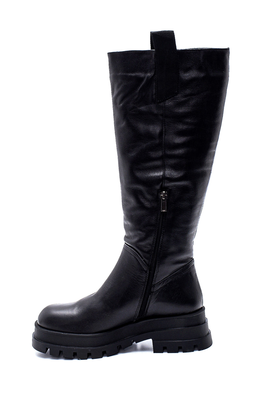 Women's Leather Zippered Boots