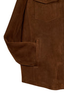 Matias Male Brown Suede Leather Shirt Jacket | Derimod