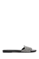 Women's Black Stone Slippers | Derimod