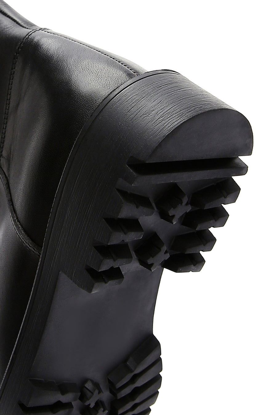 Women's Black Zippered Leather Boots