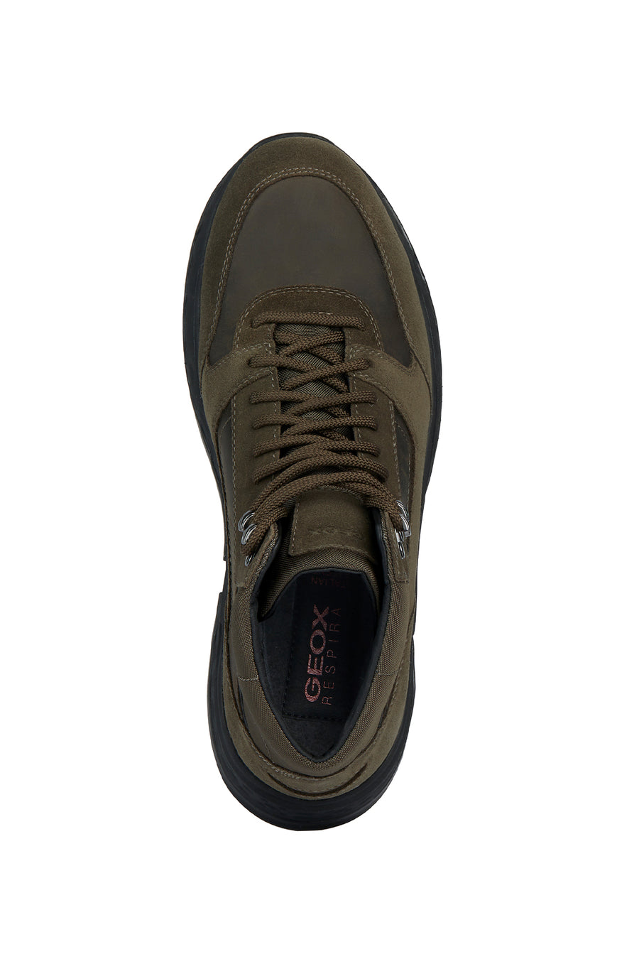 Geox Men's Green Sterrato Suede Leather Boots