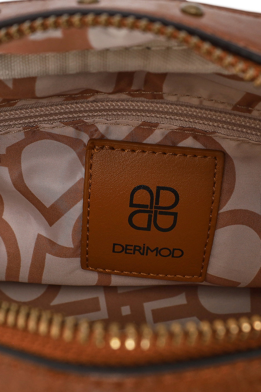 Woman Khaki Crossbody Bag with Long Strap