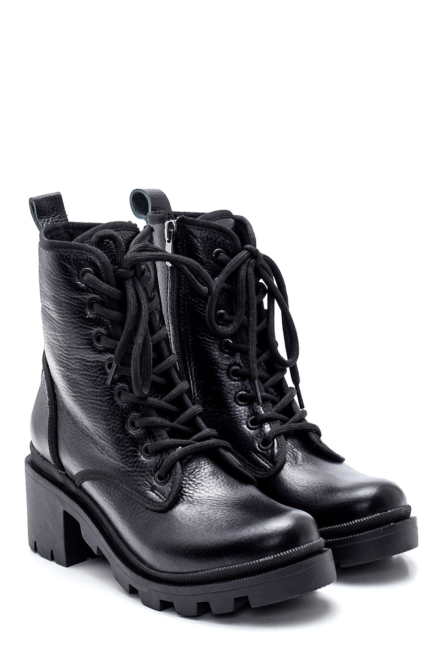 Women's Mid-Heel Leather Boots