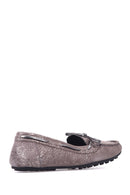 Gray Women's Leather Loafer | Derimod