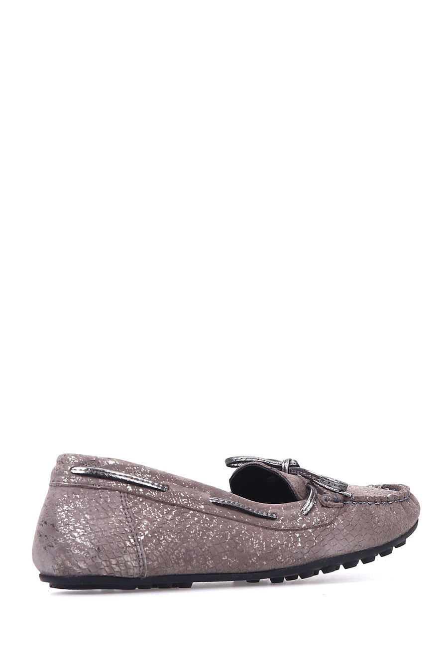 Gray Women's Leather Loafer