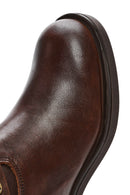 Women's Brown Chunky Heel Biker Leather Boots | Derimod