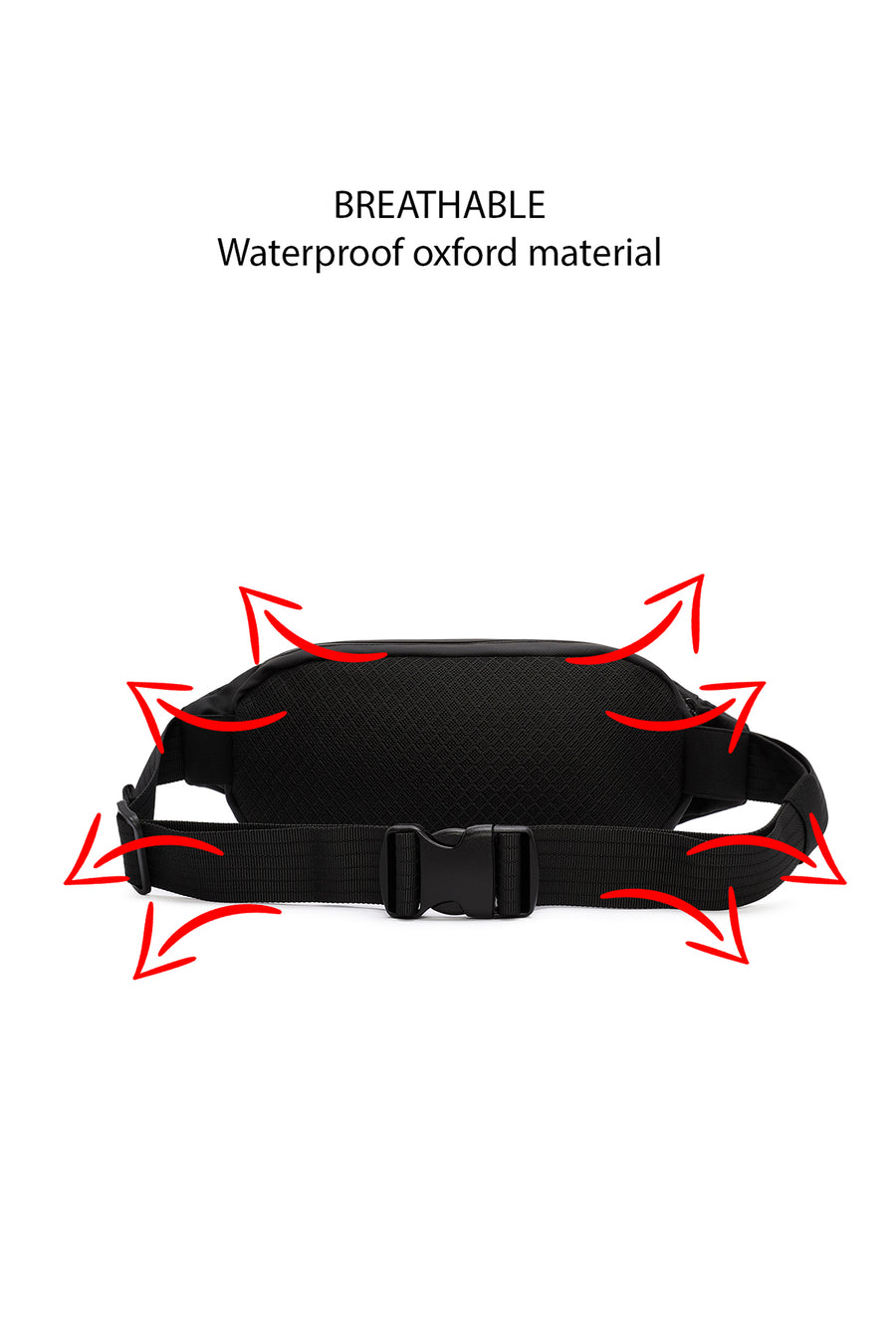 D-Pack Men's Gray Fabric Waist Bag