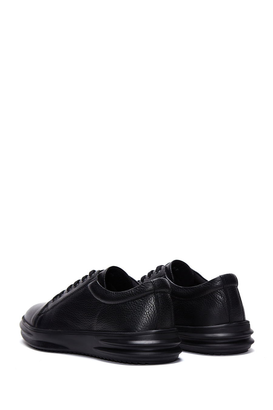 Erkek Siyah Deri Sneaker