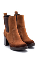Women's Leather Suede Heeled Boots | Derimod