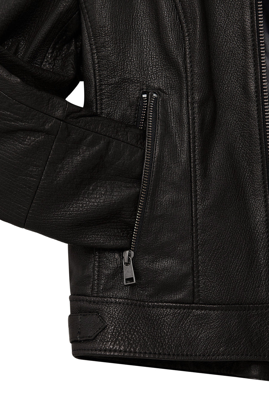 Prima Woman Black Short Leather Jacket