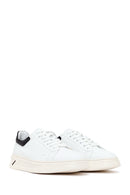 Erkek Beyaz Bağcıklı Deri Sneaker | Derimod