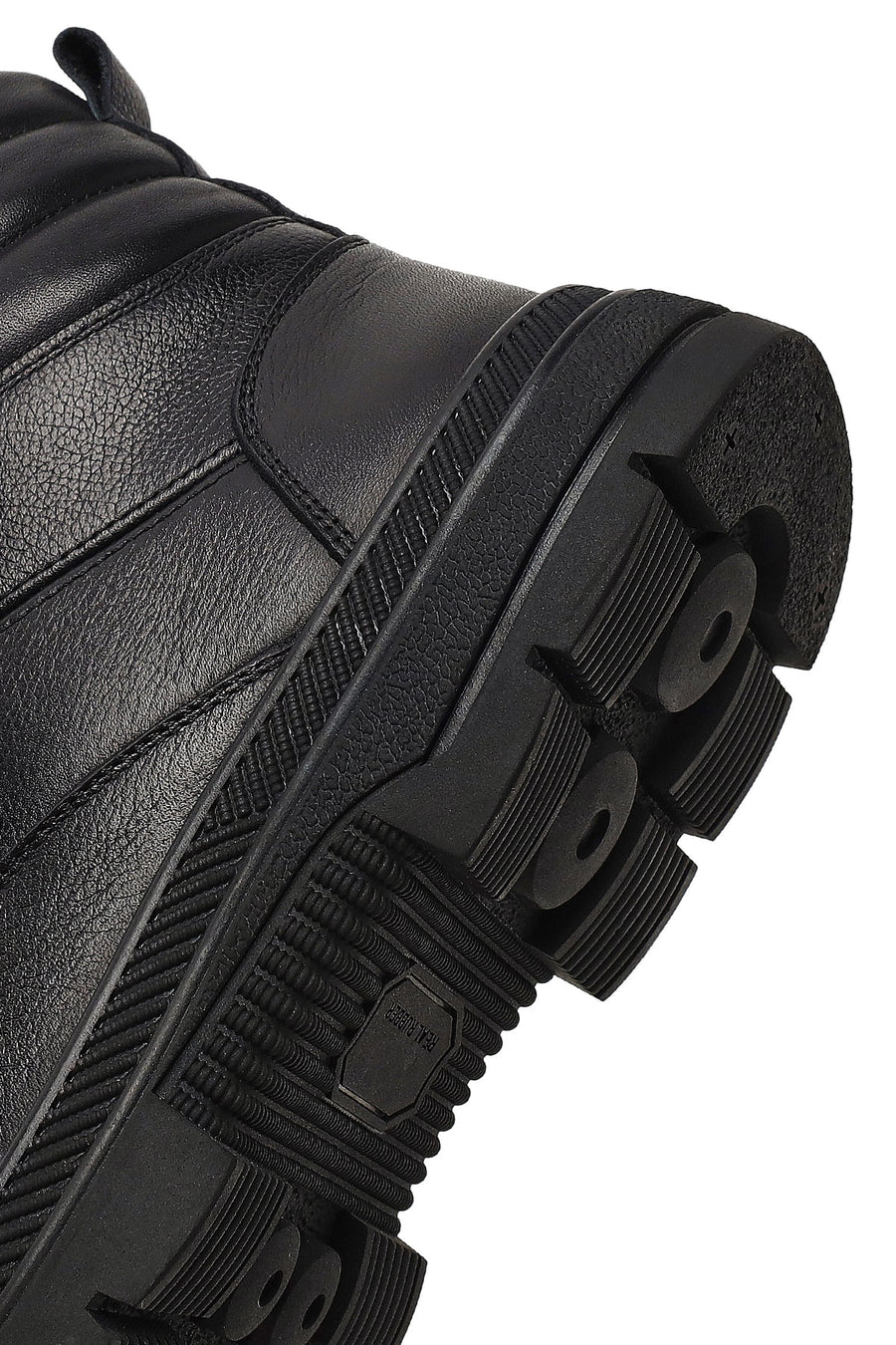 Men's Black Lace-Up Leather Boot