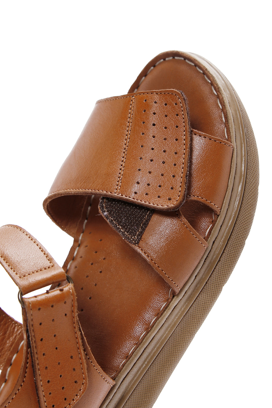Kadın Taba Deri Comfort Sandalet