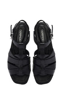 Women's Black Ankle Strap Leather Sandals | Derimod