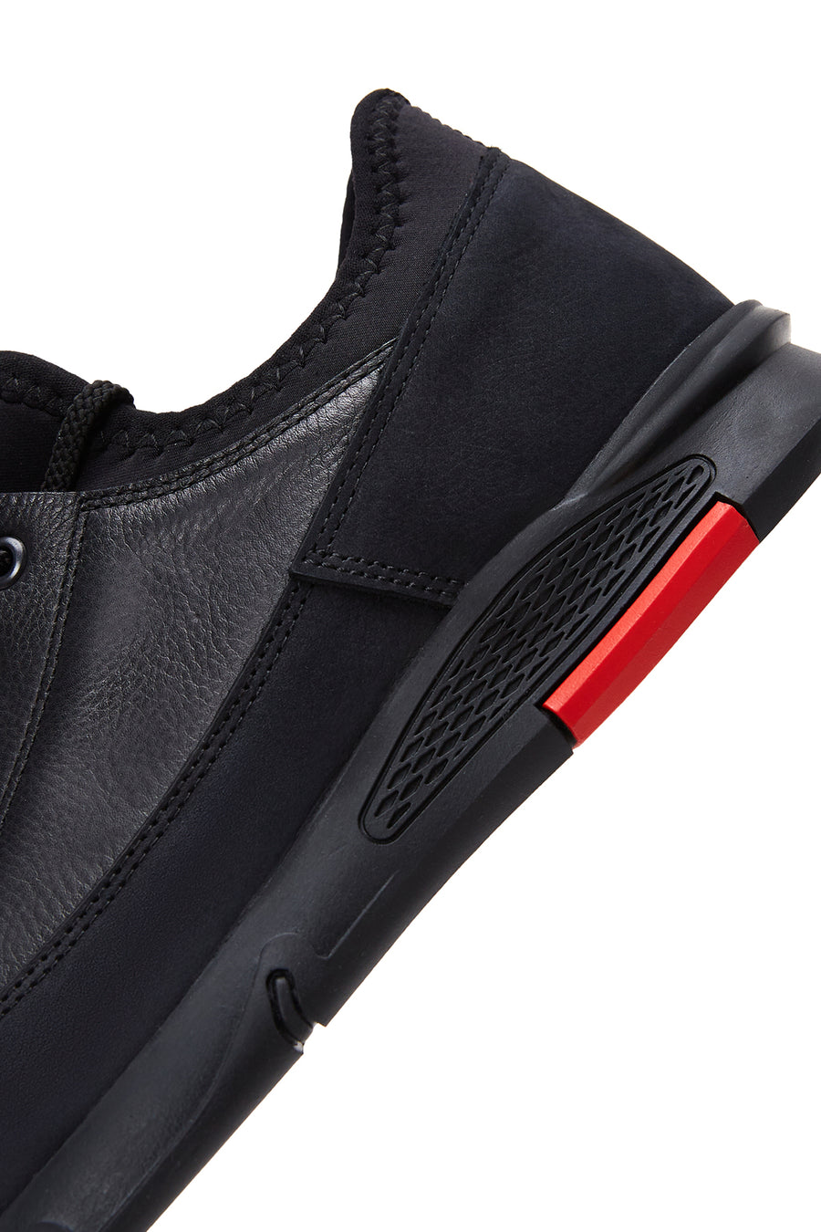 Men's Black Lace-up Leather Sneaker