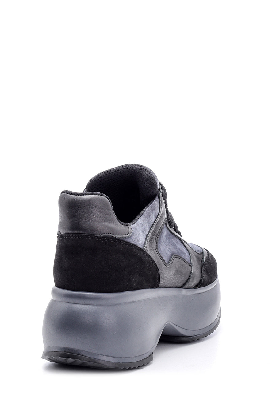 Kadın Yüksek Tabanlı Deri Sneaker