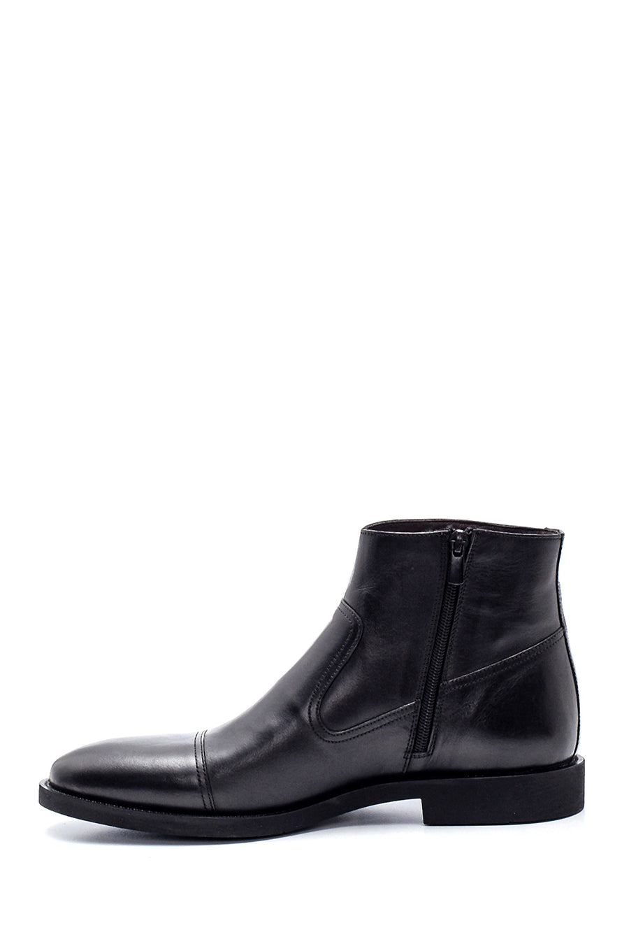 Erkek Deri Fermuarlı Klasik Bot