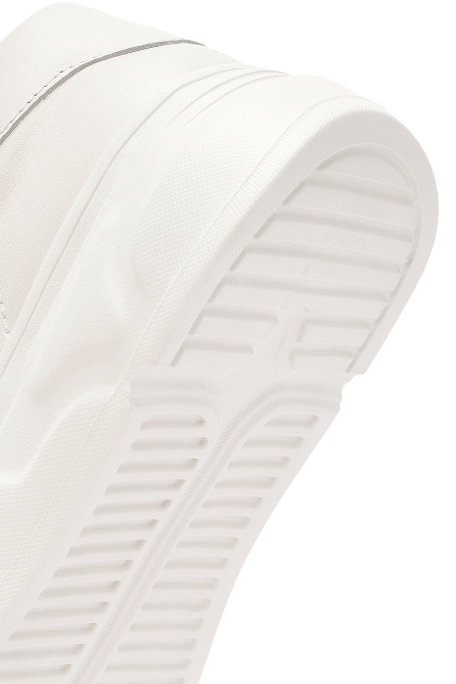 Erkek Beyaz Bağcıklı Deri Sneaker