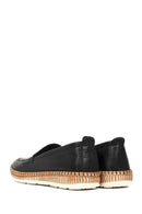 Women's Black Leather Loafer | Derimod