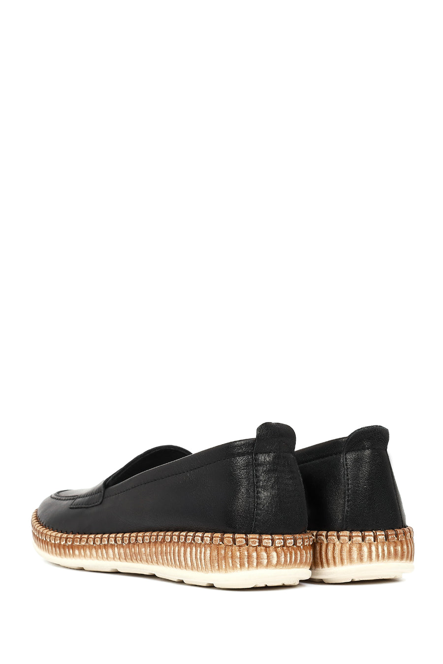 Women's Black Leather Loafer