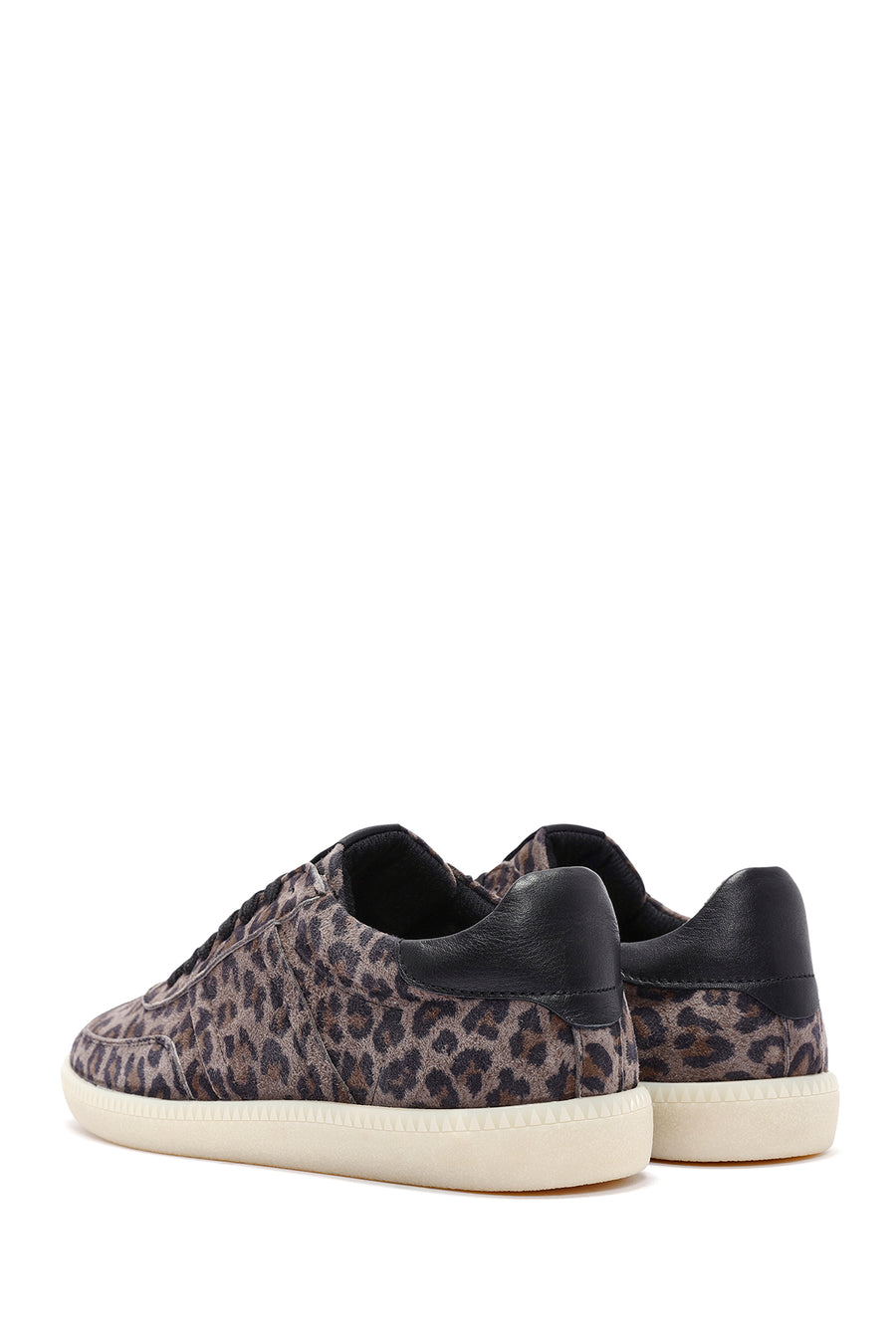 Women's Purple Lace-Up Patterned Suede Leather Sneakers