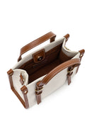 Women's Beige Long Strap Fabric Crossbody Bag | Derimod