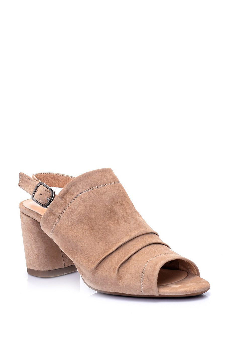 Women's Open Toe Suede Heeled Shoes