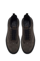 Erkek Gri Bağcıklı Nubuk Deri Sneaker | Derimod