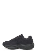 Male Gray Lace-Up Thick-Soled Fabric Sneaker | Derimod
