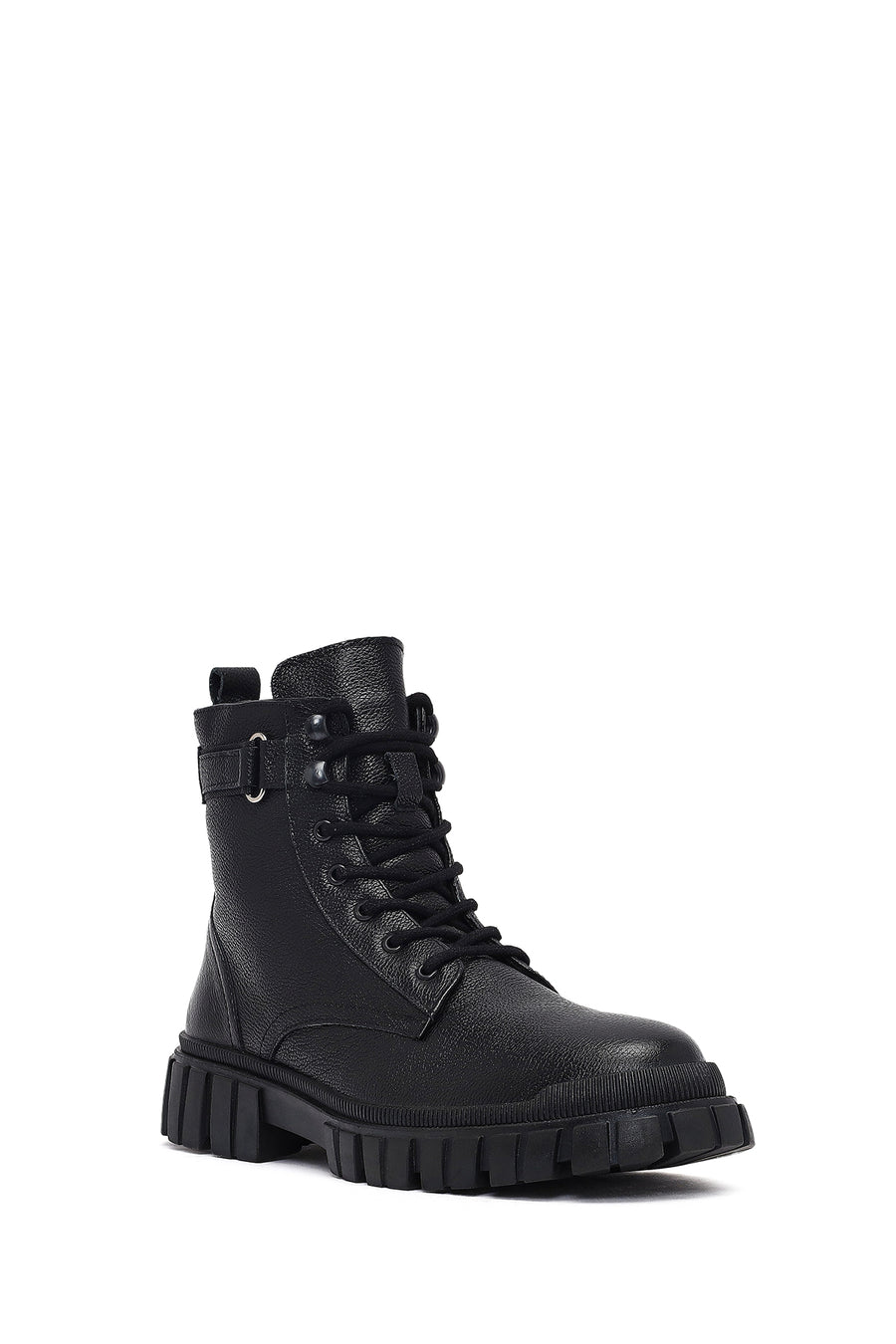 Men's Black Zippered Leather Casual Boots