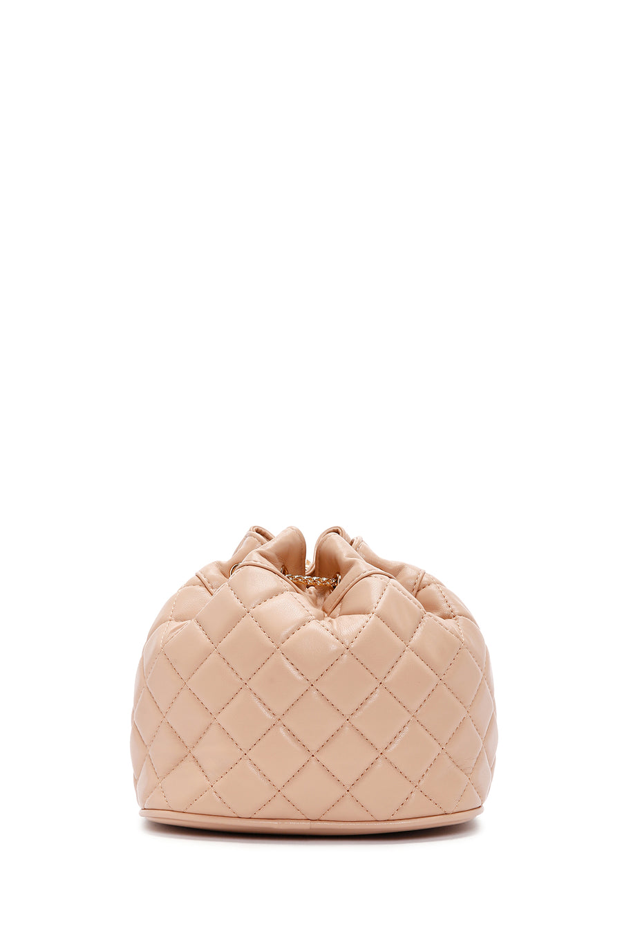 Women's Beige Long Strap Quilted Crossbody Bag