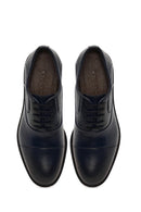 Male Navy Lace-up Leather Casual Shoes | Derimod