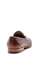 Men's Leather Knit Pattern Loafer | Derimod