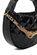 Woman Black Long-Strap Quilted Mini Evening Bag | Derimod