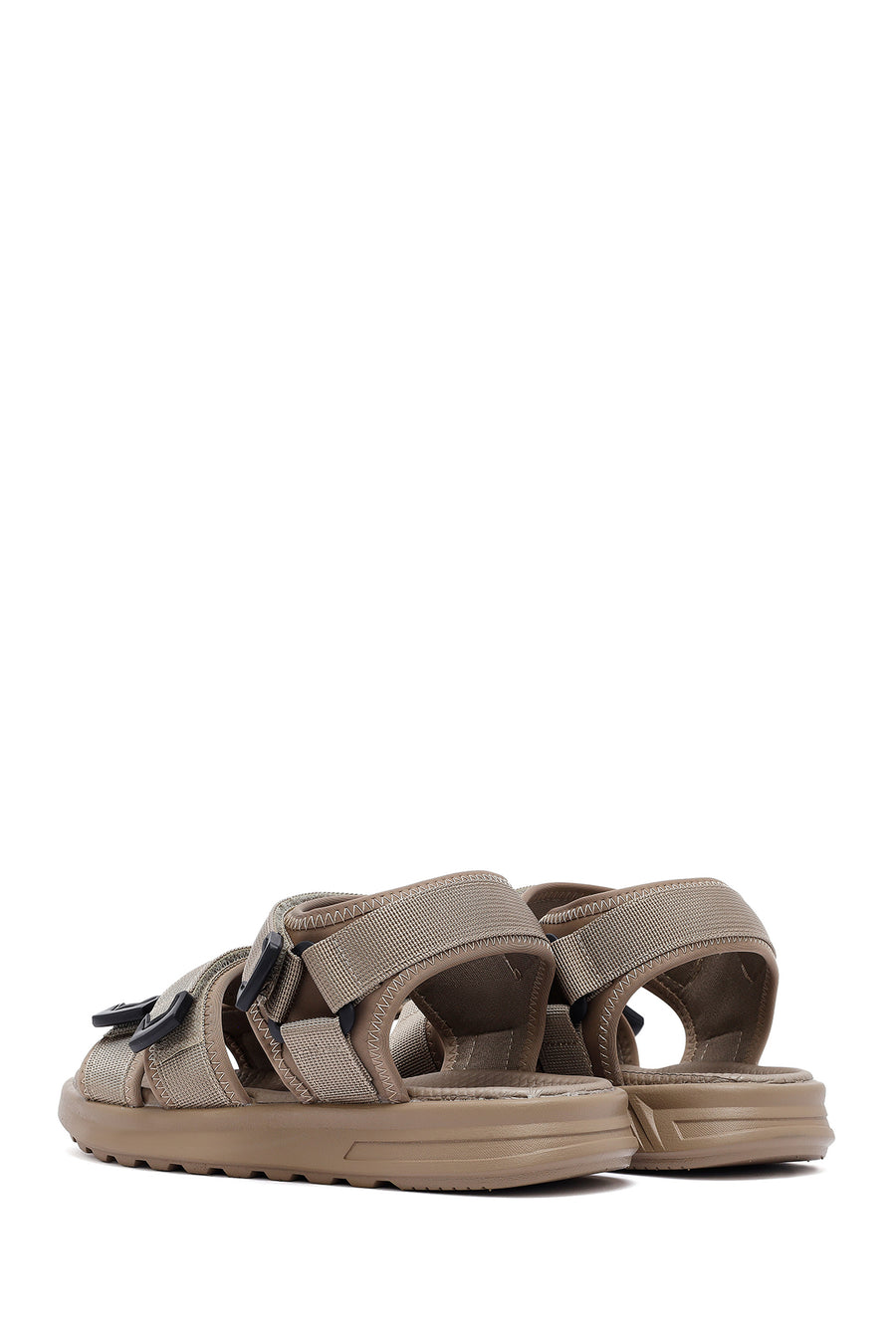 Men's Beige Fabric Sandals