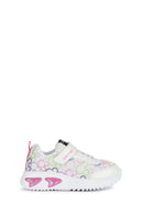 Geox Girl White Assister Strap Leather Sneaker | Derimod