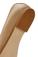 Women's Beige Leather Loafer | Derimod