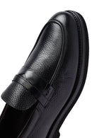 Male Black Leather Casual Loafers | Derimod