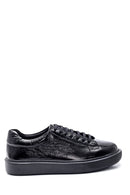 Women's Leather Patent Leather Sneaker | Derimod