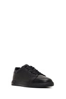 Men's Black Lace Up Leather Sneakers | Derimod
