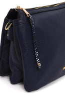 Woman Navy Crossbody Bag with Accessory Details | Derimod