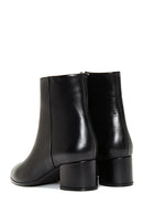 Women's Leather Zippered Heeled Boots | Derimod
