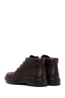 Men's Brown Zippered Leather Boat | Derimod