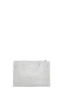 Woman Silver Chain-Strap Rhinestone Evening Bag | Derimod